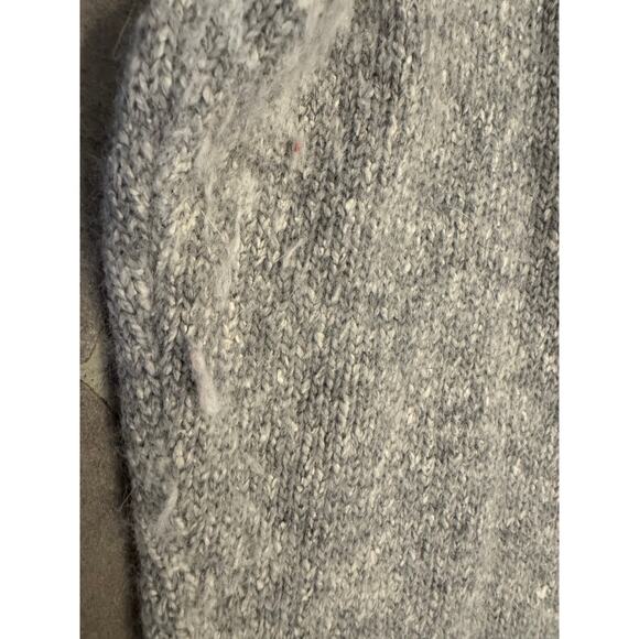 Christopher & Banks XL Gray Floral Cardigan Silk Rabbit Hair Blend - Picture 5 of 7